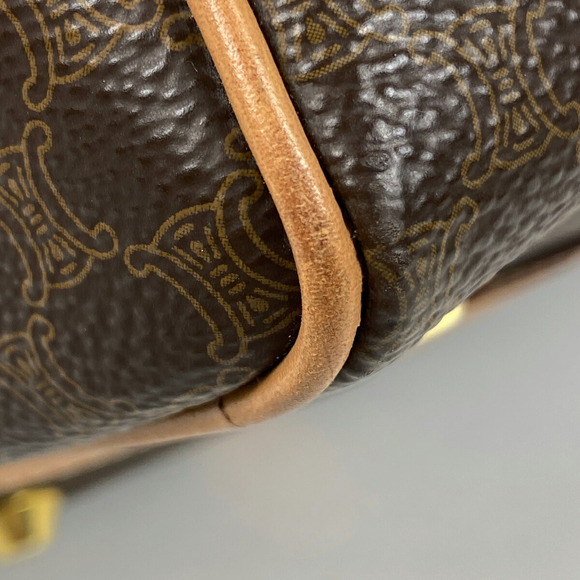 Celine Macadam Pattern Mini Canvas Handbag Brown - Picture 4 of 6